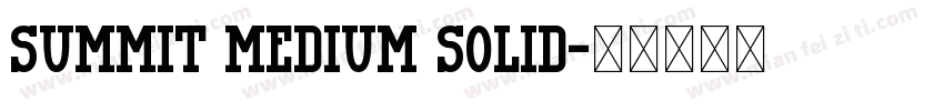 Summit Medium Solid字体转换